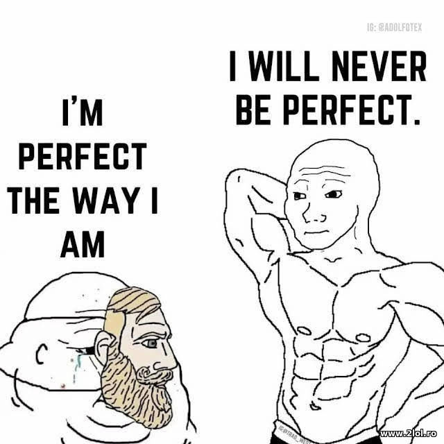 I am perfect and I am never to be perfect fitness poze haioase