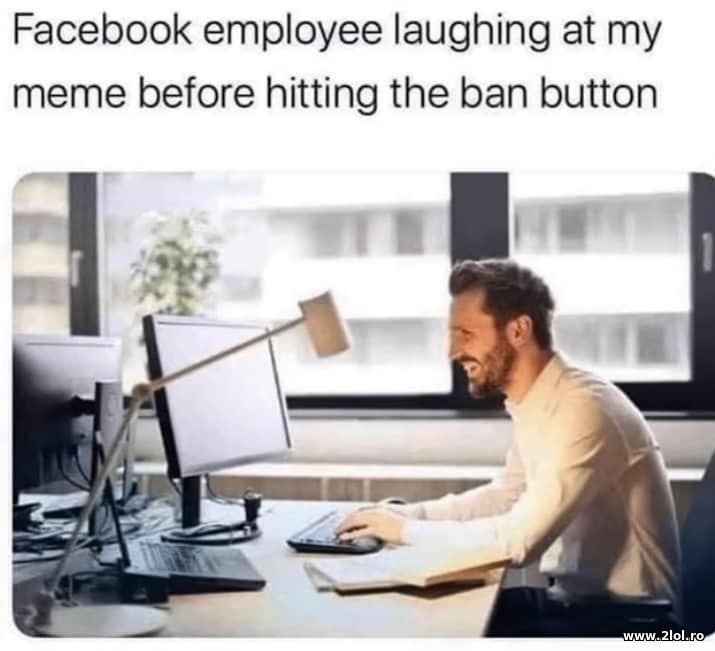 Facebook employee laughing at my meme | poze haioase