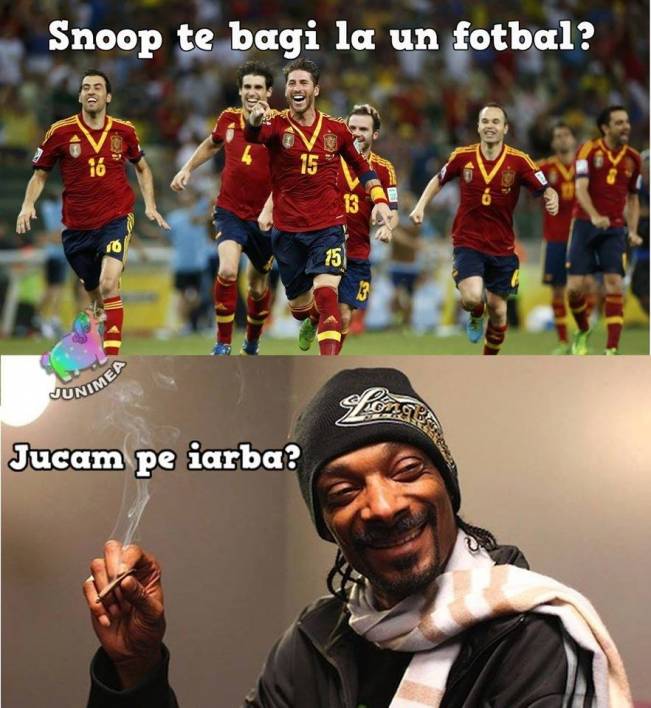 Snoop, te bagi la un fotbal? | poze haioase