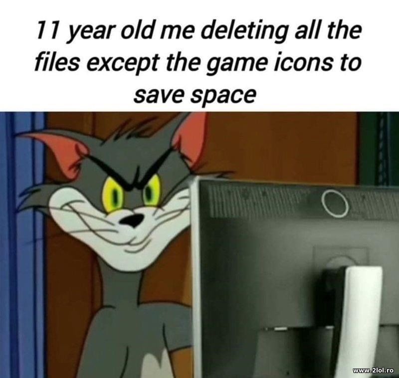 11 years old me deleting all the files | poze haioase