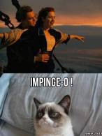 Grumpy cat uitându-se la filmul Titanic - poza demo