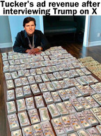 Tucker's ad revenue after interviewing Trump on X - poza demo