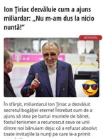 Ion Tiriac dezvaluie cum a ajuns miliardar - poza demo