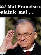 Ion Iliescu si Papa Francisc - poza demo