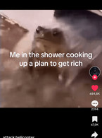 Me in shower cooking up a plan to get rich - poza demo