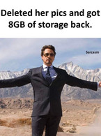 Delete her pics and get 8gb back - poza demo