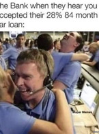 The bank when they hear you accepted their 28% - poza demo