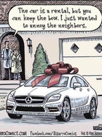 The car is rental but you can keep the bow - poza demo