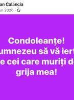 Condoleante! Dumnezeu sa va ierte pe cei care muri - poza demo