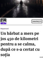 Un barbat a mers pe jos 450km pentru a se calma - poza demo
