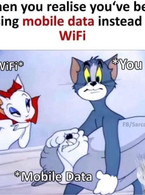 When you realise you've been using mobile data - poza demo