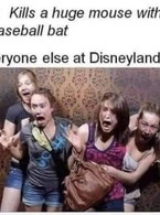 Kills a huge mouse with a baseball bat - poza demo