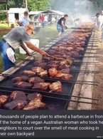 Barbecue in front of home of a vegan - poza demo
