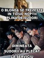 O blondă se trezește în toiul nopții - poza demo