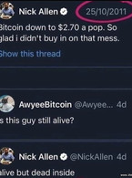 Is this guy still alive? Bitcoin - poza demo