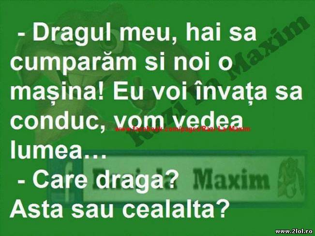 Dragu meu, hai să cumpărăm şi noi o maşină | poze haioase