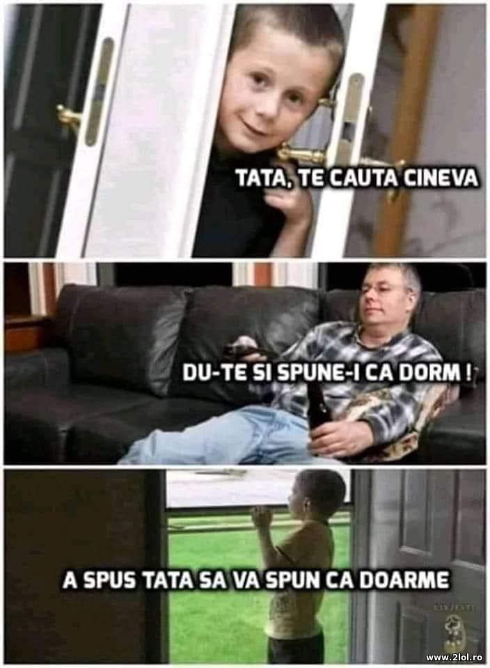 Tata, te cauta cineva | poze haioase