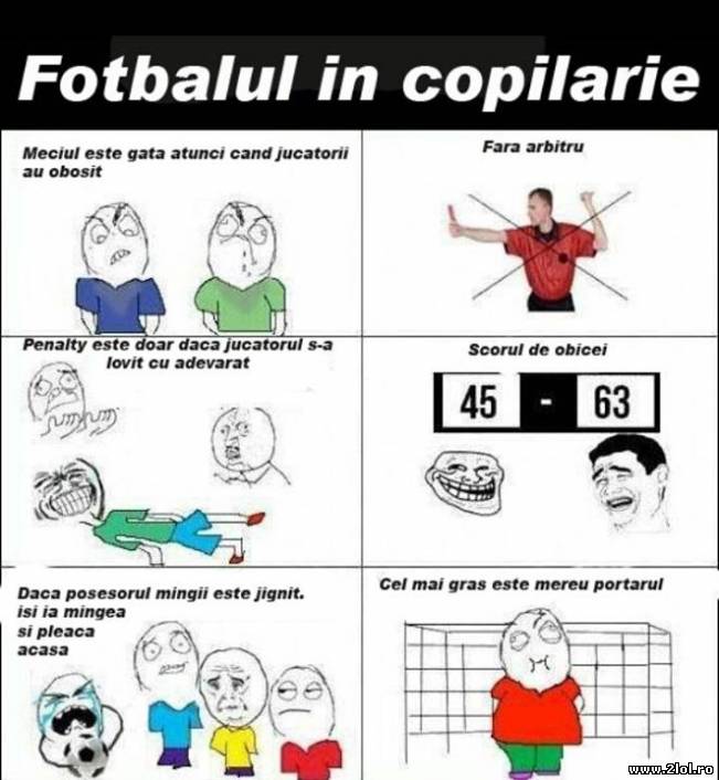 Fotbalul în copilărie | poze haioase