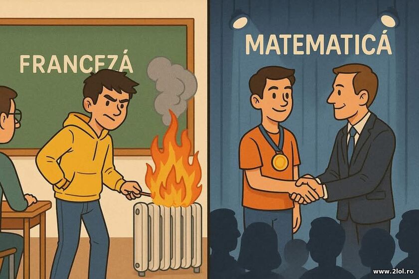 Franceza si Matematica | poze haioase