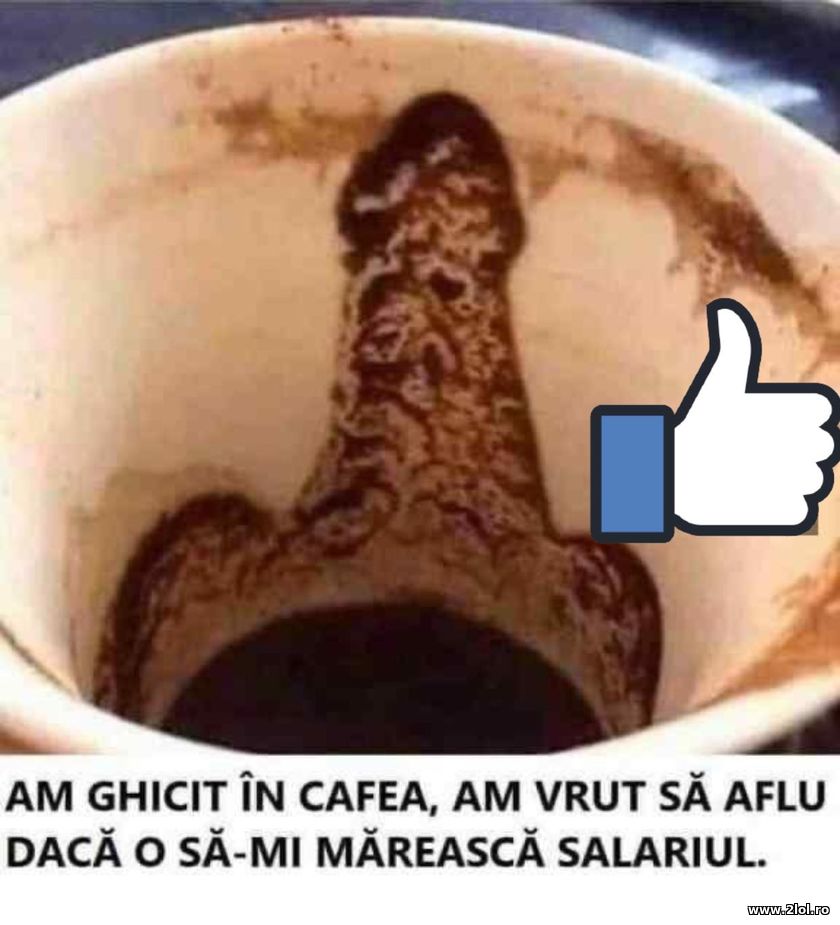 Imi maresc salariul? Ghicitul in cafea | poze haioase