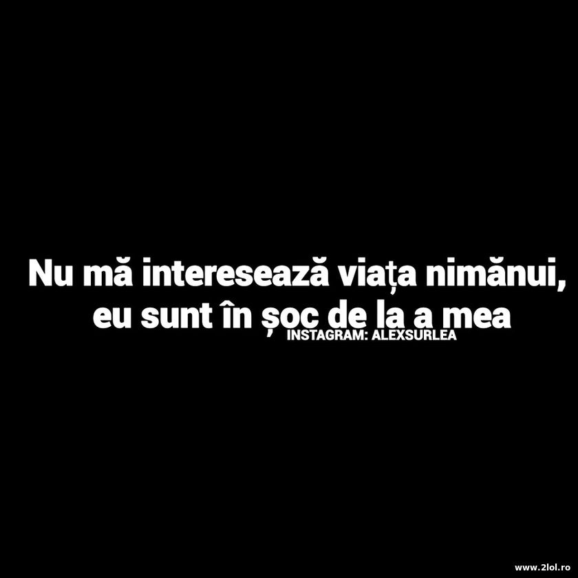 Nu ma intereseaza viata nimanui | poze haioase