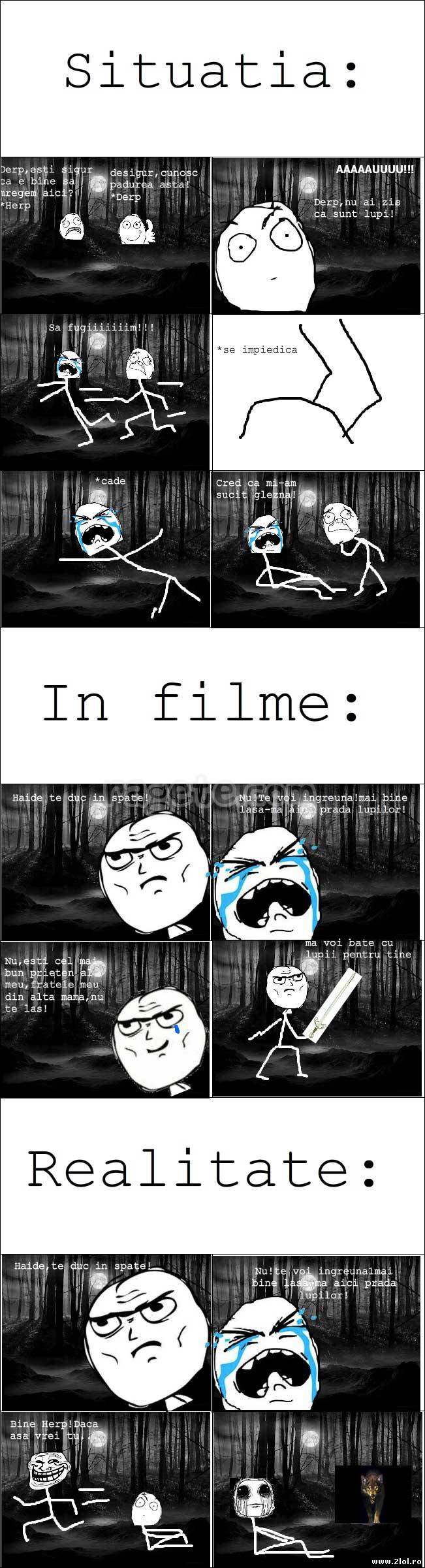 Diferența dintre filme și realitate | poze haioase