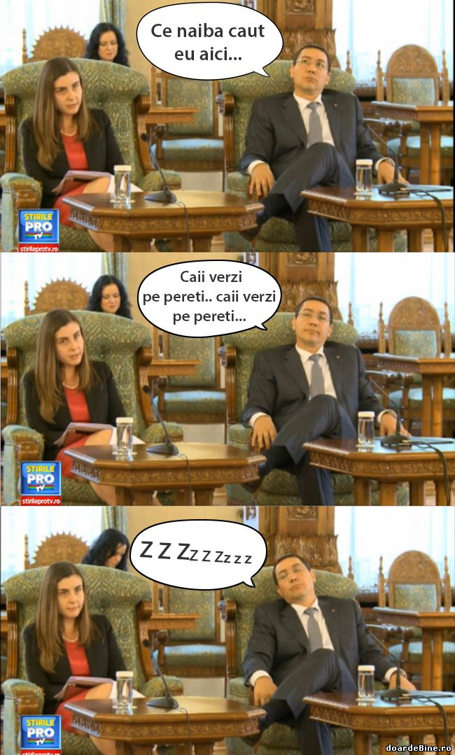 Victor Ponta în timpul întâlnirii cu Băsescu (CAS) | poze haioase