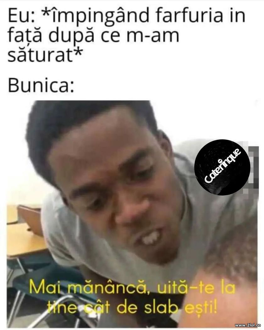 Impingand farfuria in fata dupa ce m-ma saturat | poze haioase