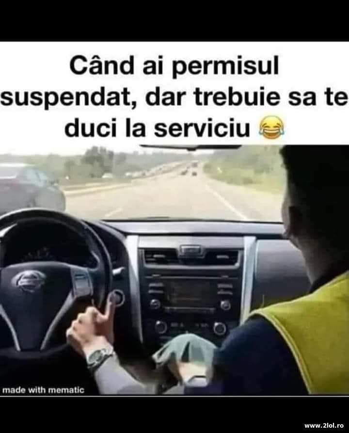 Cand ai permisul suspendat | poze haioase