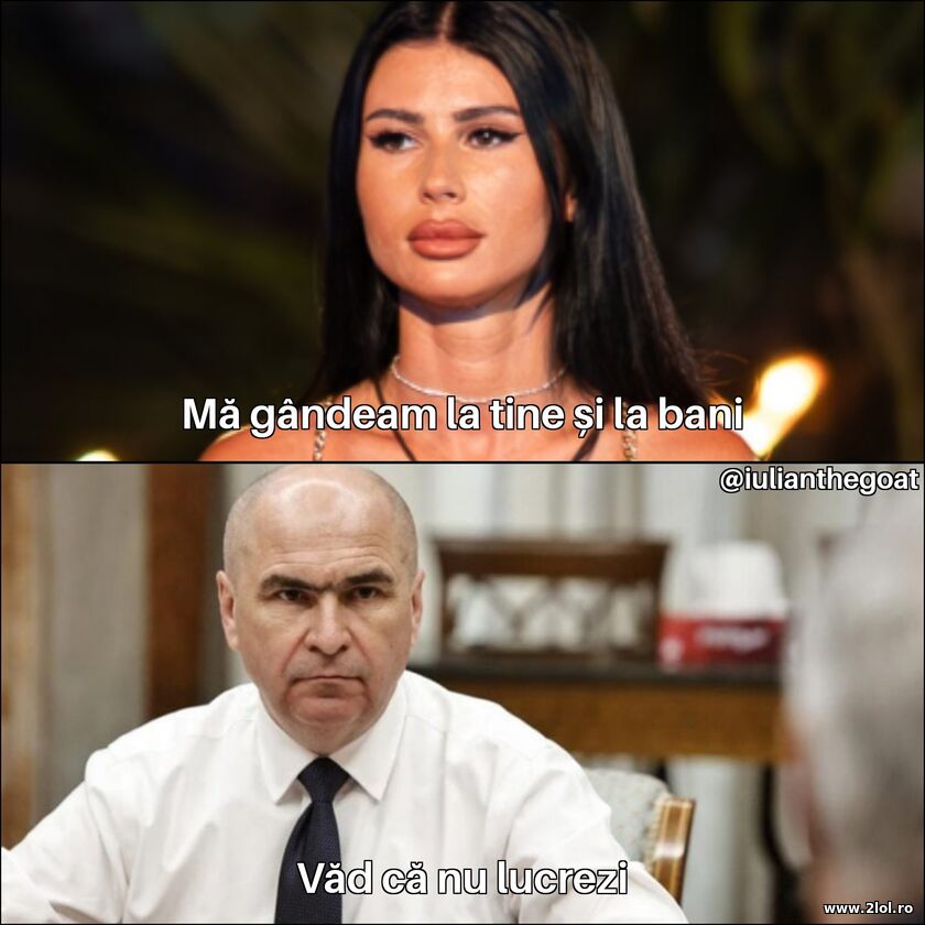 Ma gandeam la tine si la bani | poze haioase