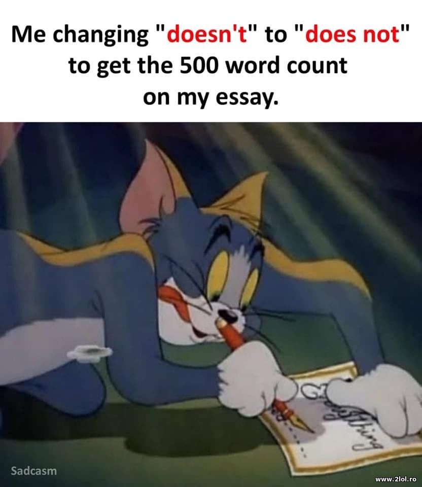 To get 500 word count | poze haioase