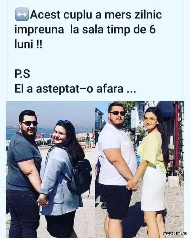 Cuplul a mers zilnic la sala | poze haioase