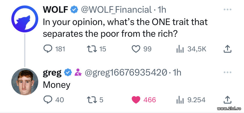 The one trait that separates poor from rich | poze haioase