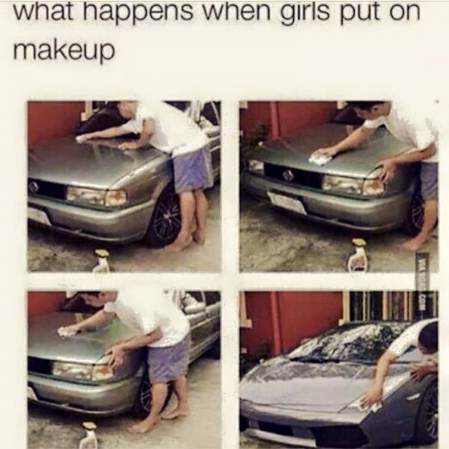 Ce face machiajul din fete | poze haioase