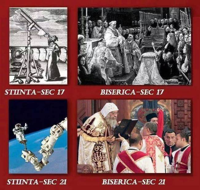 Cum au evoluat știinta si biserica | poze haioase