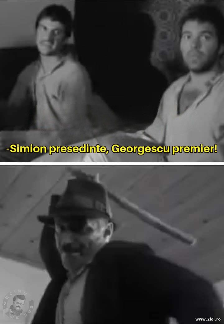 Simion presedinte. Georgescu premier | poze haioase