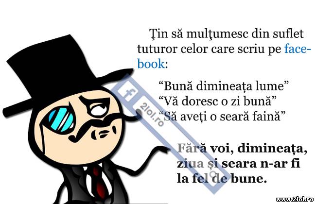 Căror prieteni de pe facebook le mulțumesc poze haioase