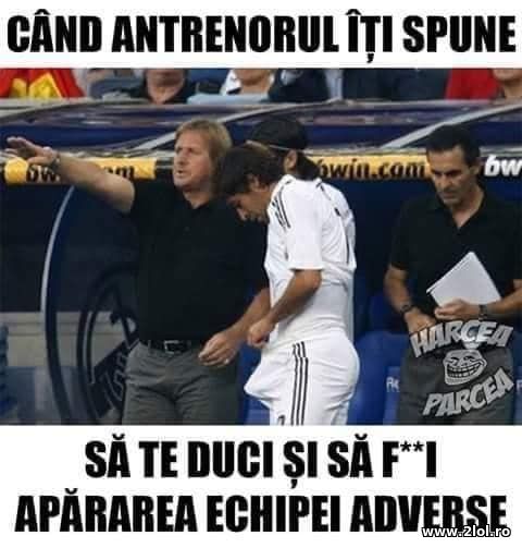 Cand antrenorul iti spune sa faci ceva cu apararea poze haioase