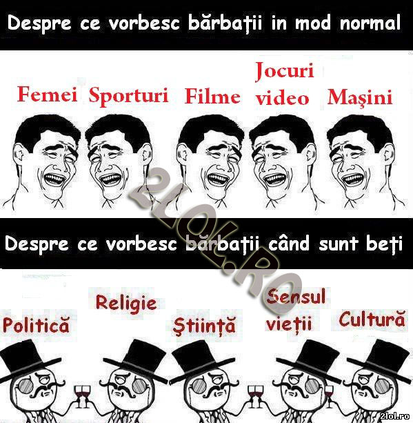 Despre ce vorbesc bărbaţii poze haioase