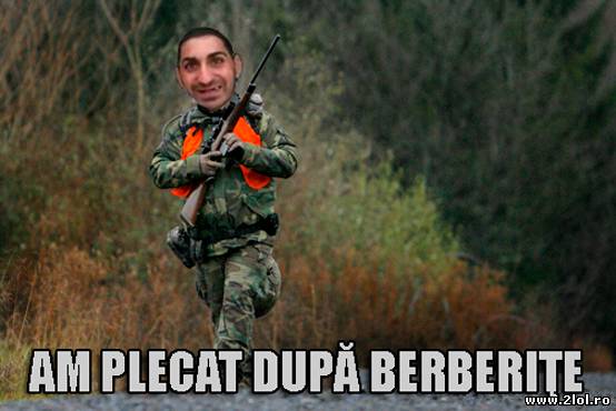 Mihăiţă din Berceni a plecat la vânat de berberiţe poze haioase