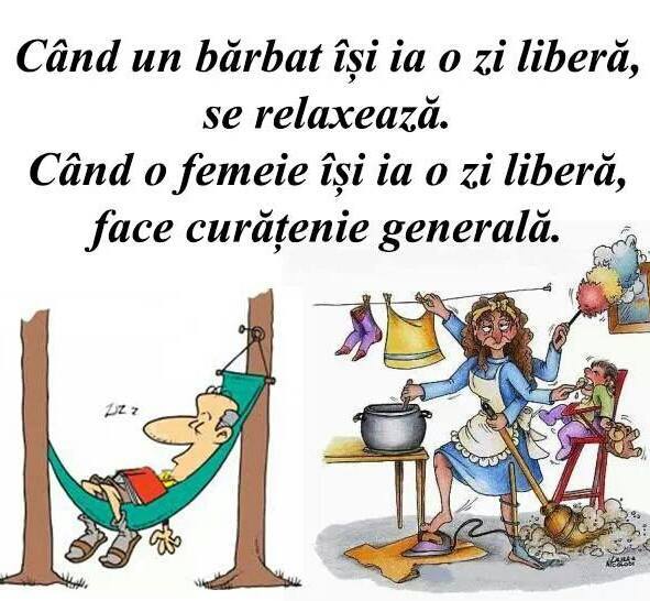 Femeia și bărbatul în ziua lor liberă poze haioase