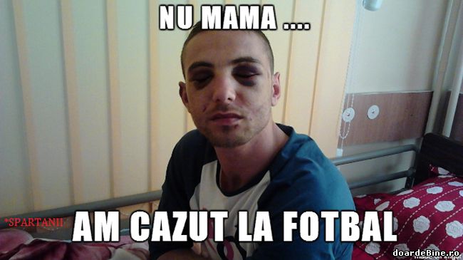 Nașpa-i când cazi la fotbal poze haioase