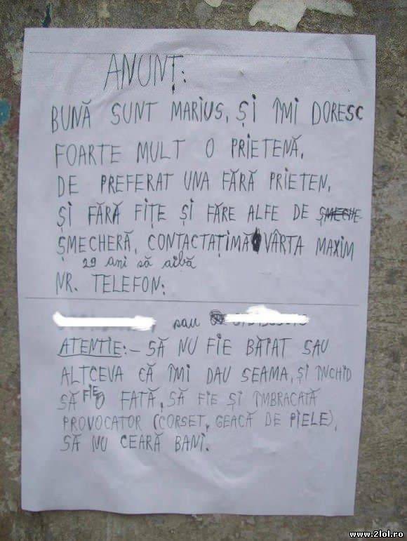 El este Marius, fetele interesate să lase un mesaj poze haioase