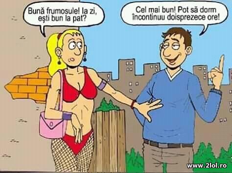 Ia zi, esti bun la pat? poze haioase