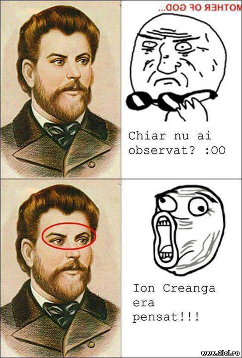 Ion Creangă era pensat poze haioase