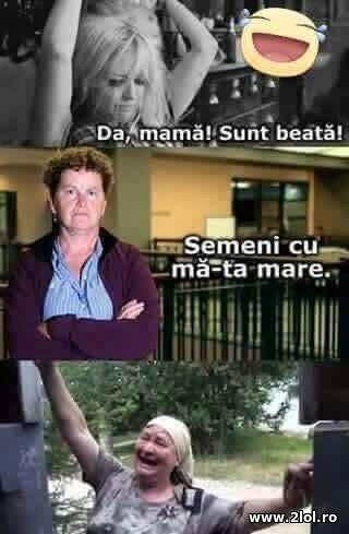 Da, mama! Sunt beata! poze haioase