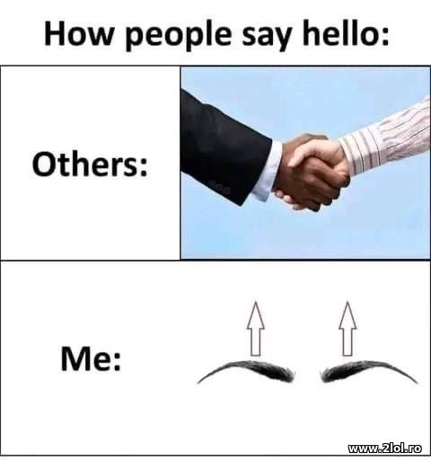 How people say hello poze haioase