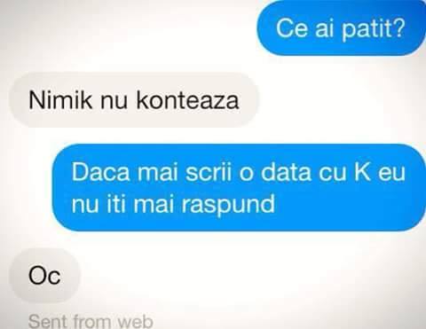 Dacă mai scrii odată cu K poze haioase