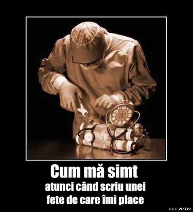 Când scrii unei fete de care îţi place poze haioase