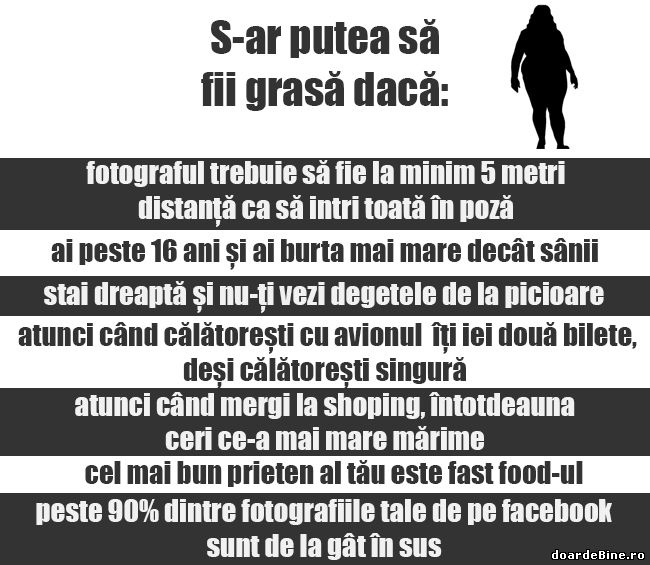 S-ar putea să fii grasă dacă poze haioase